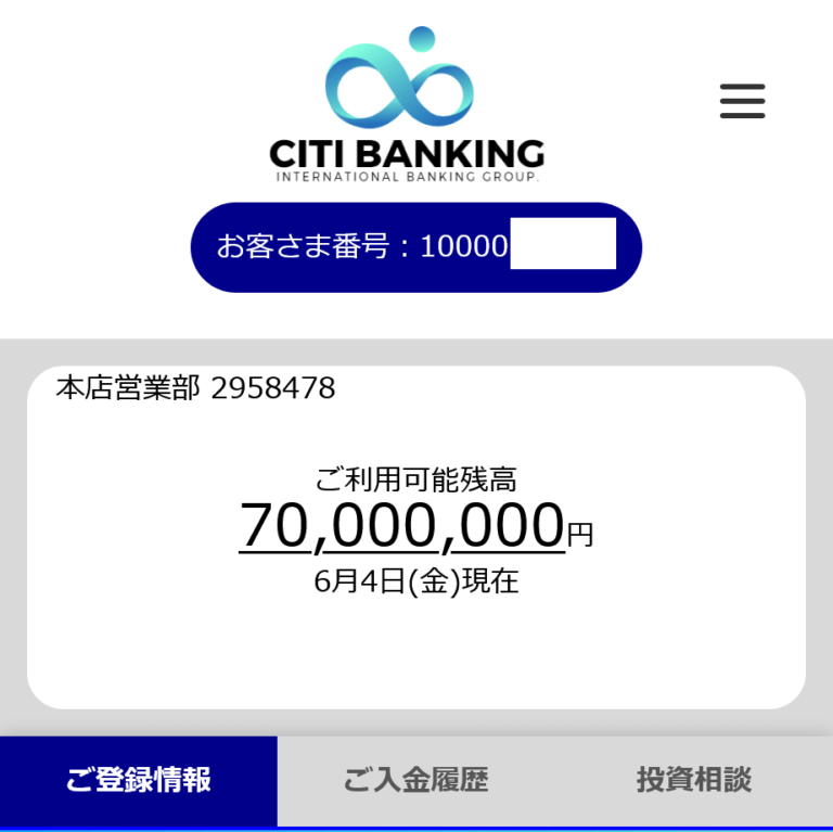 CITI BANKING / シティーバンキング